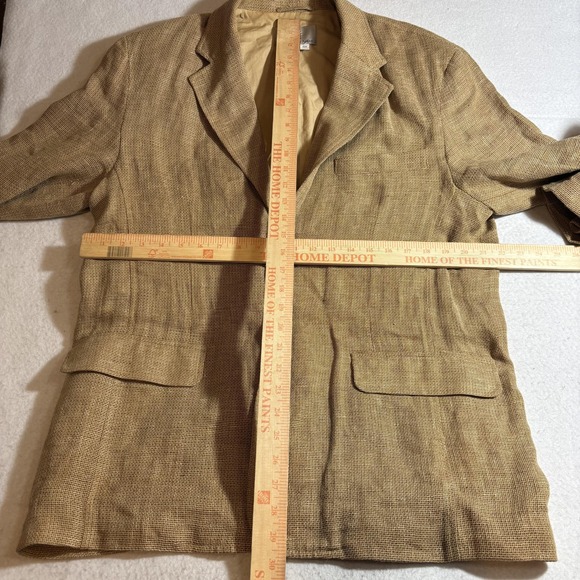 Territory Ahead Blazer Mens 42R Tan Linen Sport Coat Casual Lightweight Jacket - Picture 4 of 8
